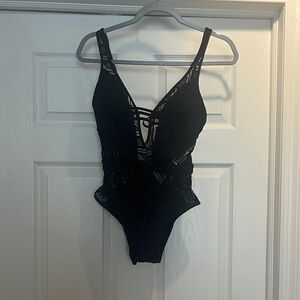 BECCA Elegant Black Lace Swimwear